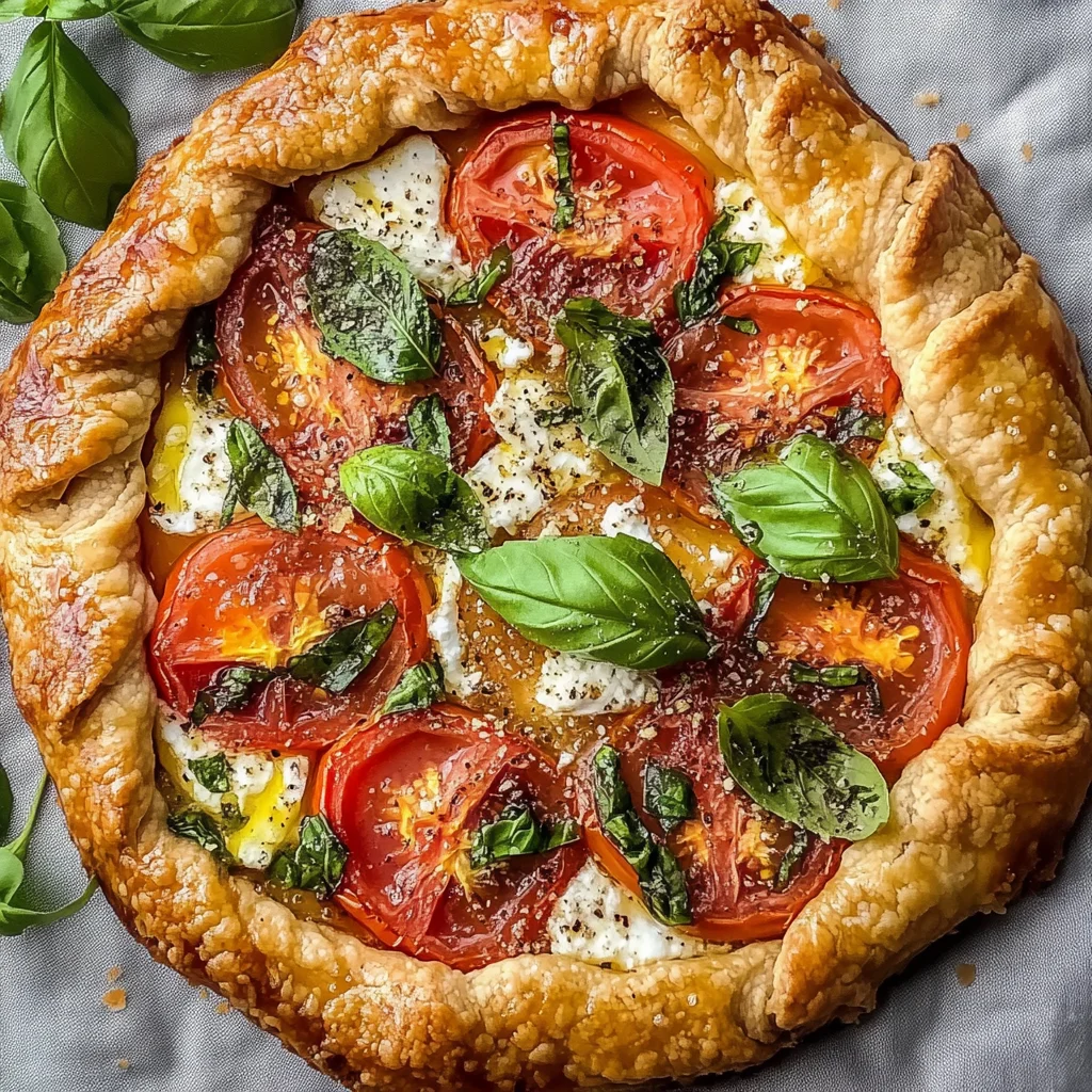 Easy Tomato Basil Galette with Goat Cheese