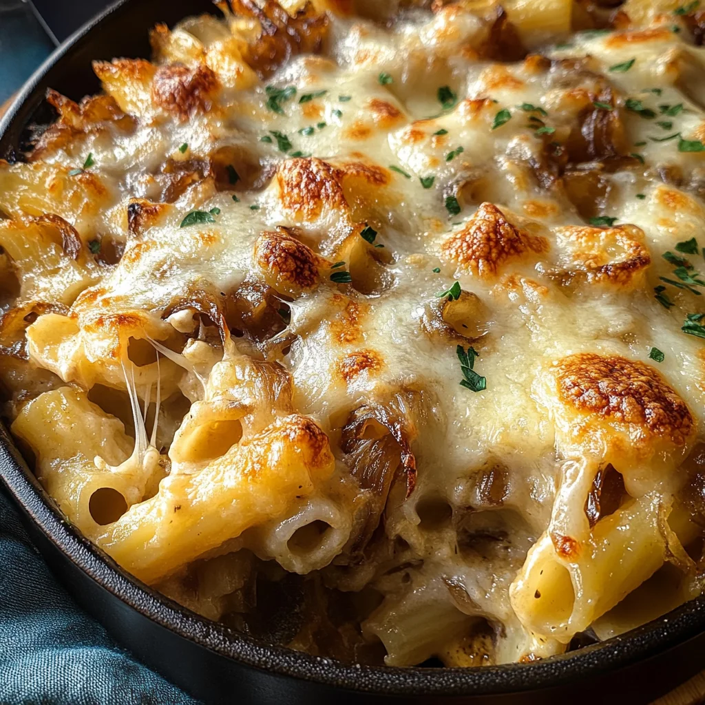 French Onion Pasta Bake