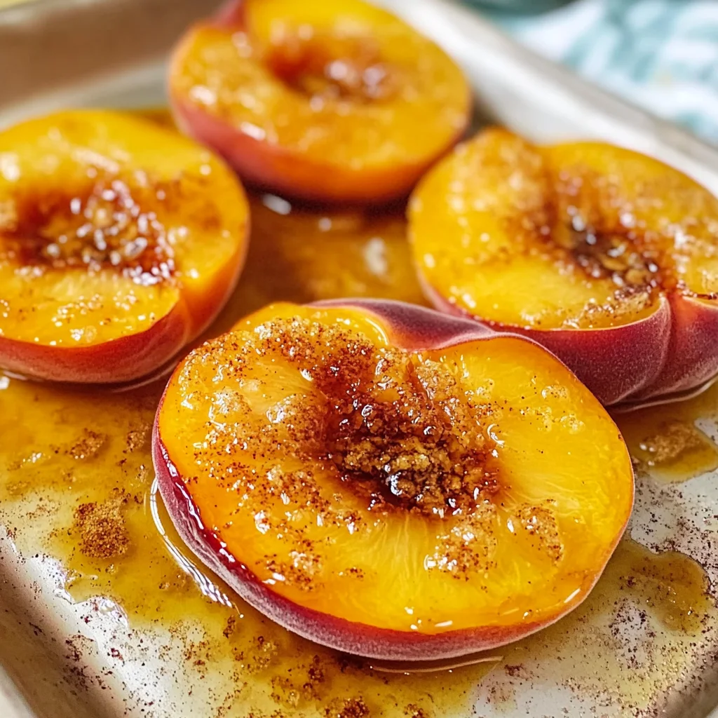 Irresistible Easy Air Fryer Peaches with Caramel Crunch