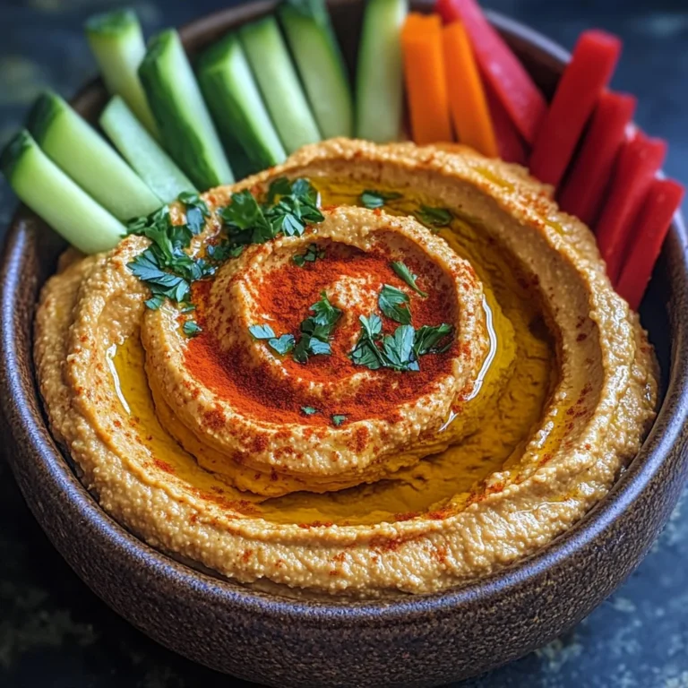 Roasted Red Pepper Hummus – So Smooth & Flavorful!