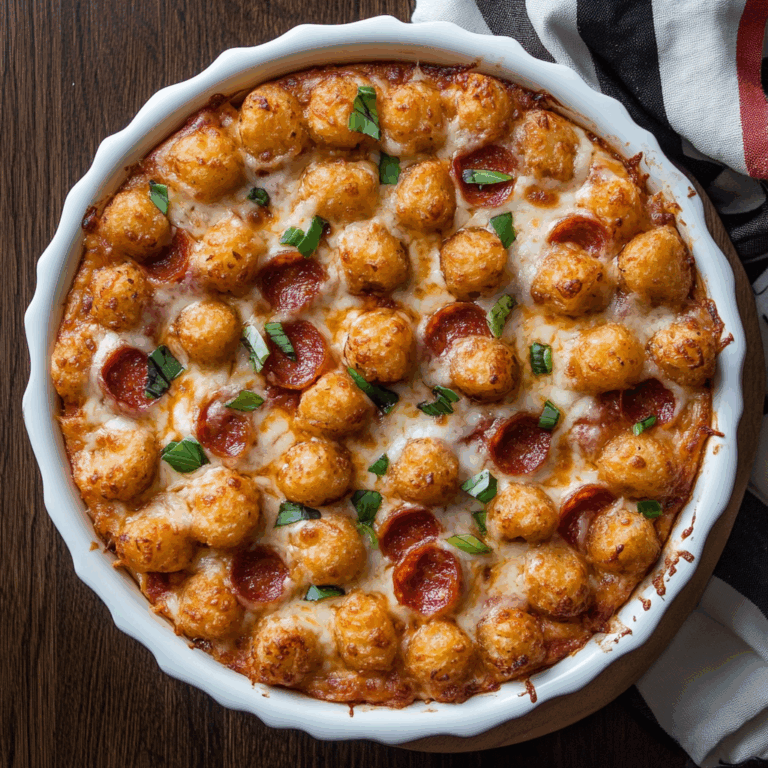 Tator Tot Pizza Bake