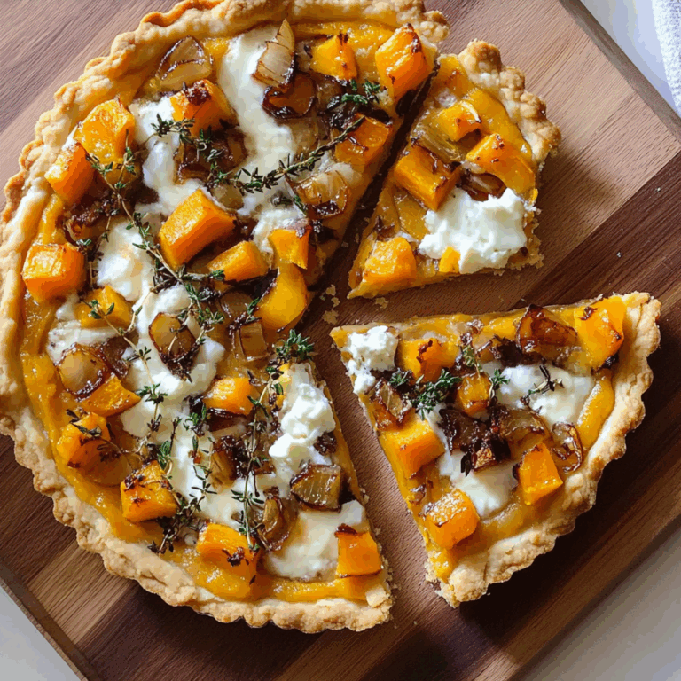 Caramelized Onion Butternut Squash Tart