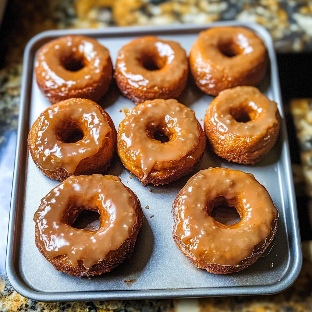 Baked Pumpkin Donuts with Maple Glaze