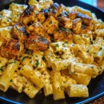 Creamy Cajun Chicken Rigatoni with Garlic Butter Sauce