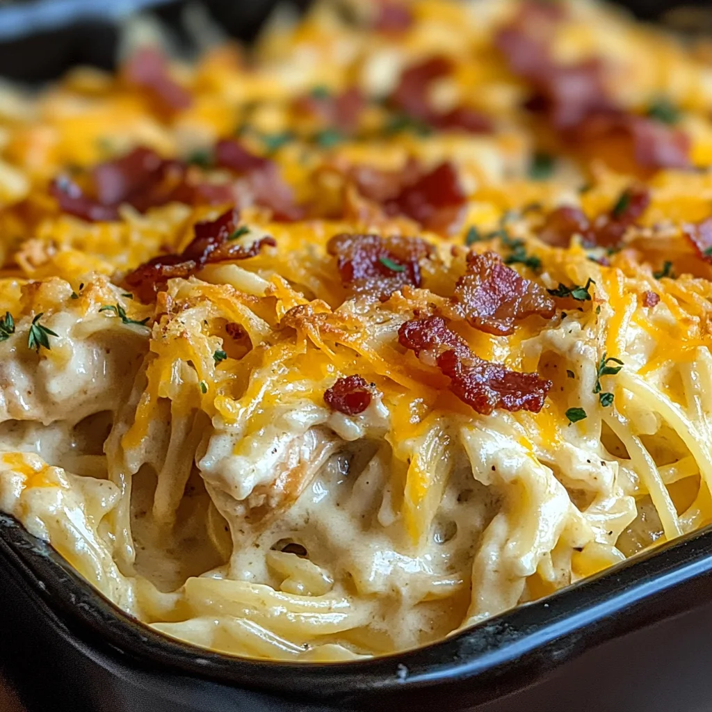 Creamy Southern Spaghetti Bake