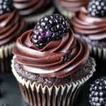 Decadent Dark Chocolate Blackberry Cupcakes