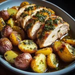 Herb-Roasted Chicken Breast with Baby Potatoes