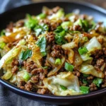 Mongolian-Style Ground Beef Stir-Fry with Crispy Cabbage