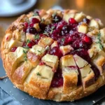 Pull Apart Baked Cranberry Brie Bread Bowl