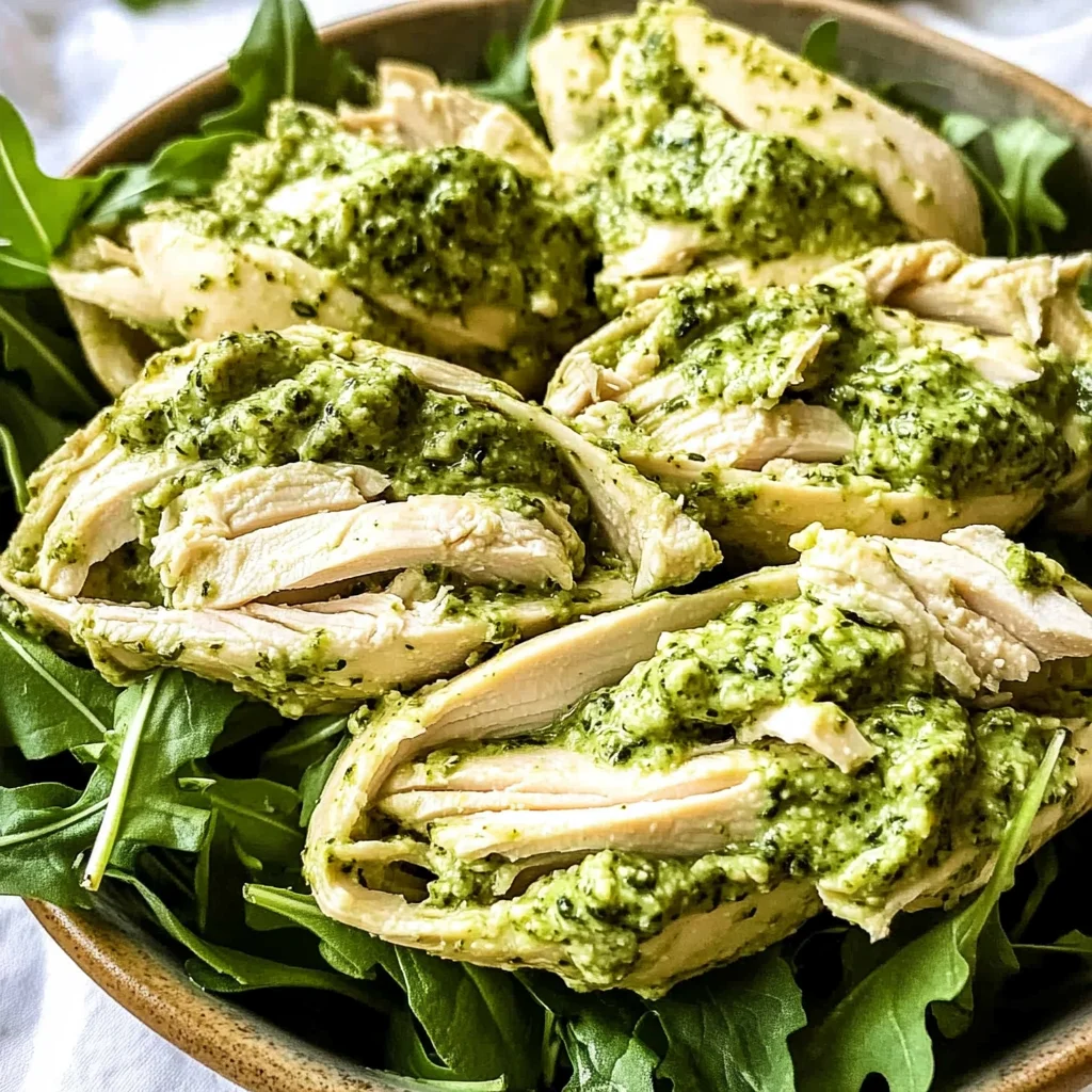 Simple Pesto Chicken Salad - 3-Ingredients!