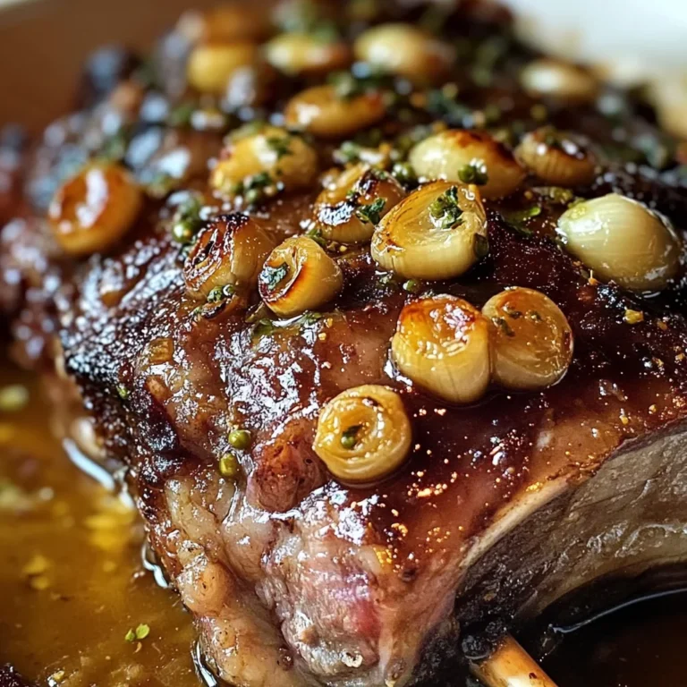 Slow-Roasted Garlic-Honey Mustard Confit Lamb Shoulder