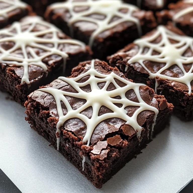 Spider Web Brownies