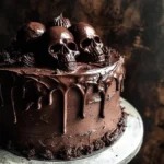 Vegan Chocolate Layer Skull Cake