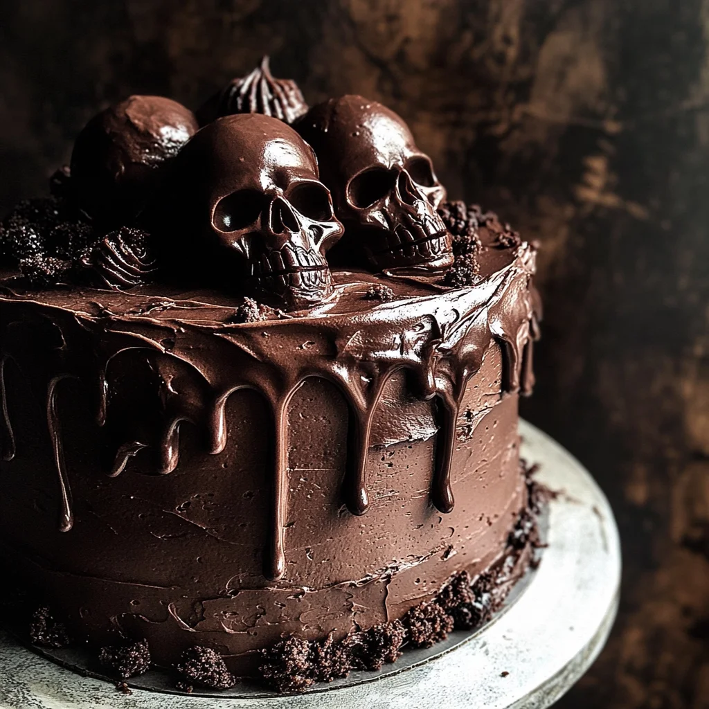 Vegan Chocolate Layer Skull Cake